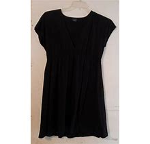 Ladies Solid Black Casual Dress Size Medium 8/10