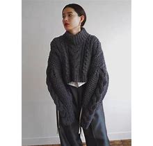 The Row Women's Wool Semi-Turtleneck Twist Knit Sweater