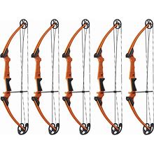 Genesis Archery Original Adjustable Left Handed Compound Bow, Orange (5 Pack)