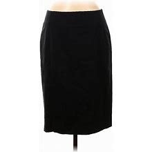 Ann Taylor Casual Skirt: Black Solid Bottoms - Women's Size 8 Tall