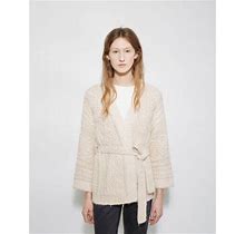 Isabel Marant "Floyd" Belted Cardigan Sweater Coat Sz 38 Cable Knit
