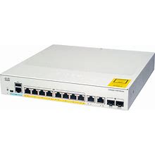 Cisco Catalyst 1000-8P-E-2G-L Network Switch, 8 Gigabit Ethernet (Gbe) Poe+ Ports, 670W Poe Budget, 2 1G SFP/RJ-45 Combo Ports, Fanless Operation,