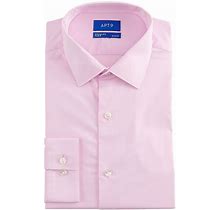Men's Apt. 9® Premier Flex Solid Slim-Fit Wrinkle Resistant Dress Shirt, Size: Large-36/37, Pink