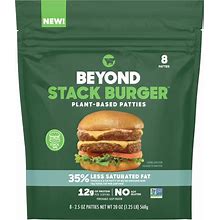 Beyond Meat Patties, Plant-Based, Stack Burger - 2.5 Oz