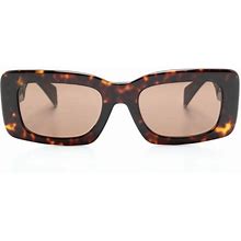 Versace Eyewear - Square-Frame Sunglasses - Women - Acetate/Metal (Other) - One Size - Brown