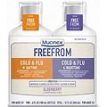 Mucinex Freefrom Cold & Flu Daytime & Nighttime, Multi-Symptom Relief, Bundle Value Pack, No Unwanted Additives, Elderberry & Cherry Natural Flavor, 2 X 6 FL OZ