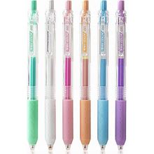 ZYWL GP2604 Pen Set Journaling Writing Note Taking Calendar Coloring Art Office School Supplies Retractable Gel Ink Pens 0.5mm Fine Point (Milk