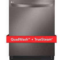 LG Quadwash Top Control 24-In Built-In Dishwasher With Third Rack (Printproof Black Stainless Steel) ENERGY STAR, 46-Dba | LDTS5552D