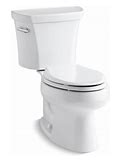 Kohler Toilet Wellworth Two-Piece Elongated 1.28 GPF Class Five Flushing Technology And Right-Hand Trip Lever White - K-3998-0