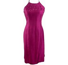 Ann Taylor Dresses | Ann Taylor Silk Sequin Halter Dress 4P Pink | Color: Pink | Size: 4P
