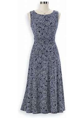 Misses Floral Ruched Waist Dress In Navy Blue Size 14 By Northstyle Catalog