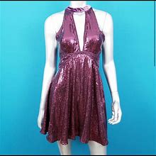 Free People Dresses | Free People Film Noir Sequin Mini Dress // Nwot | Color: Purple | Size: 12