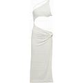 Bananhot, Ariana Cutout One-Shoulder Beach Dress, Women, White, L, Dresses, Materialmix