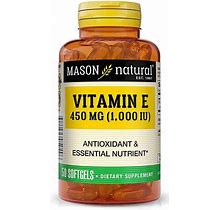Mason Natural Vitamin E 1000 Iu 450 Mg - 50 Softgels