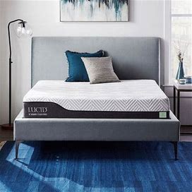 Dream Collection By LUCID 10 Inch Gel And Aloe Hybrid Mattress In A Box, Twin, White, Mattress In A Box