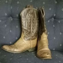 Tony Lama Shoes | Tony Lama Cowboy Boots Men Size 8 Reg Used | Color: Brown/Tan | Size: 8