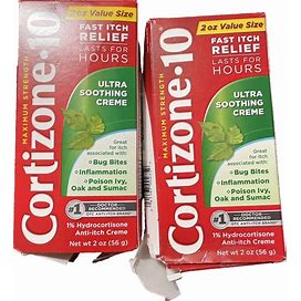 2X Cortizone-10 Max Strength Ultra Soothing Anti-Itch Creme 2 Oz Exp 05/26