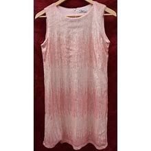 MARYORAL Medium Pink Lined SEQUINED Sleeveless DRESS NWT $56