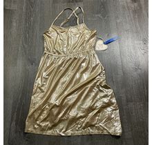 NWT Wild Blue X Sadie Robertson Juniors Sheath Dress Gold Metallic Size M