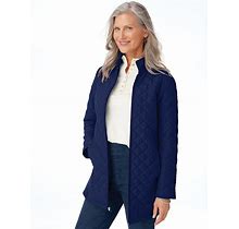 Blair Women's Diamond-Quilted Insulated Jacket - Blue - L - Misses
