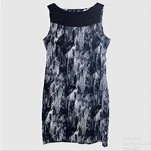 Ab Studio Dresses | Ab Studio Black & White Sleeveless Shift Dress 16 | Color: Black/White | Size: 16