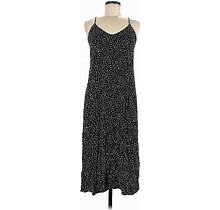 Old Navy Casual Dress - Midi Halter Sleeveless: Black Polka Dots Dresses - Women's Size Medium Petite