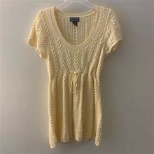 Polo By Ralph Lauren Dresses | Ralph Lauren Polo Jeans Cable Knit Knitted Crochet Vintage 90S Mini Dress | Color: Cream | Size: L