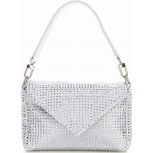 Jewel Badgley Mischka Lux Crystal Envelope Shoulder Bag, Womens, Silver