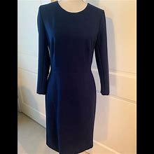 J. Crew Dresses | Blue Knit Jcrew Dress W/Zipper Details On Sleeves | Color: Blue | Size: 8