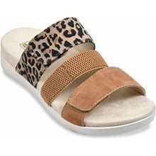 Spenco Tessa Sz 5.5 W Wide Women's Leather Adjustable Slide Sandals