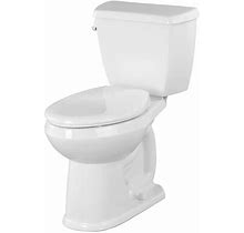 Gerber WS-21-817 Avalanche Two-Piece Elongated Ergoheight Toilet, 1.28 Gpf, 10" Rough-In, White