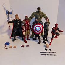 Hasbro Marvel Legends MCU Captain America, Ironman, Thor, Hulk, Black Widow, Ironspider - Toys & Collectibles | Color: Silver