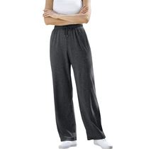 Plus Size Women's Sport Knit Straight Leg Pant By Woman Within In Heather Charcoal (Size 2X)