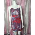 Forever 21 Bustier Colorful Swirl Slimming Bodycon Dress Size Small