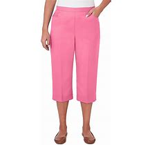 Petite Alfred Dunner Island Twill Capri Pants, Women's, Size: 12 Petite, Light Pink