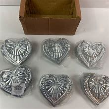 New 6 Pack Heart Shaped Hanging Planters | Color: Silver | Size: Os