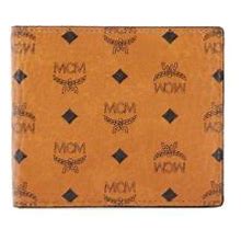 MCM Men's Small Visetos Original Flap Bi-Fold Wallet - Cognac