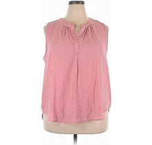 Philosophy Republic Clothing Sleeveless Blouse: Pink Tops - Women's Size 2X