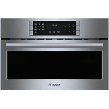 Bosch HMC8012UC 800 Series 30 Inch Wide 1.6 Cu. Ft. Built-In Microwave Oven With Speedchef Cooking Cycles Stainless Steel Cooking Appliances Microwave