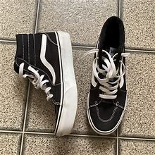 Vans Shoes | Vans Platform Sneakers Skater Shoes | Color: Black/White | Size: 5Bb