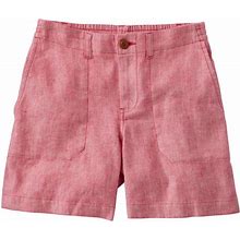 L.L.Bean | Women's Comfort Stretch Cotton/Linen Shorts, High-Rise 7" Radiant Magenta 4