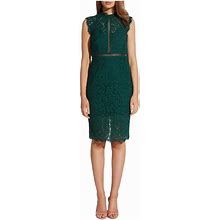 Bardot Dresses | Bardot Green Lace Sheath Dress Size 6 | Color: Green | Size: 6