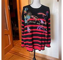 Etro Sweaters | Etro Womens Sweater Top So 46 Usa Sz Xl | Color: Black/Red | Size: Xl