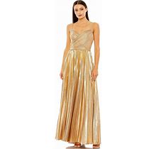 Ieena Duggal 27489 - Metallic A-Line Long Dress