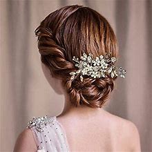 Bridal Hair Comb Pearl Wedding Hair Accessories For Brides Crystal
