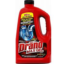 Drano Max Gel Drain Clog Remover And Cleaner For Shower Or Sink Drains,80 Oz