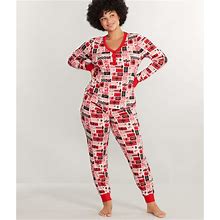 Kate Spade New York Brushed Cozy Jersey Knit Henley Pajama Set - Womens - Holiday Gifts - Small - Katespadenewyorkks92570