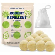 Mouse Repellent Balls - 10 Indoor Deterrents To Keep Rats And Mice Away. Natural Mint Oil Rodent Repellent For A Clean House. Yellow