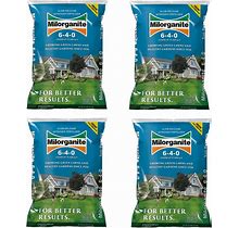 Milorganite Slow Release Nitrogen Lawn Fertilizer 6-4-0, 32 Pounds (Pack Of 4)