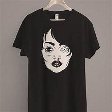 Gildan Retro - All Size Vampire Fangs T-Shirt Gothic Clothing Goth Shirt Graphic Tee Ho - New Men | Color: Black | Size: M